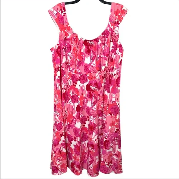open lace back dress CurveWow Floral Milkmaid Dress Pink Floral  Curvewow